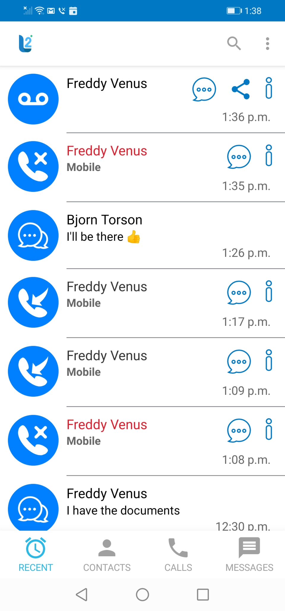 screenshot of Line2 Pro